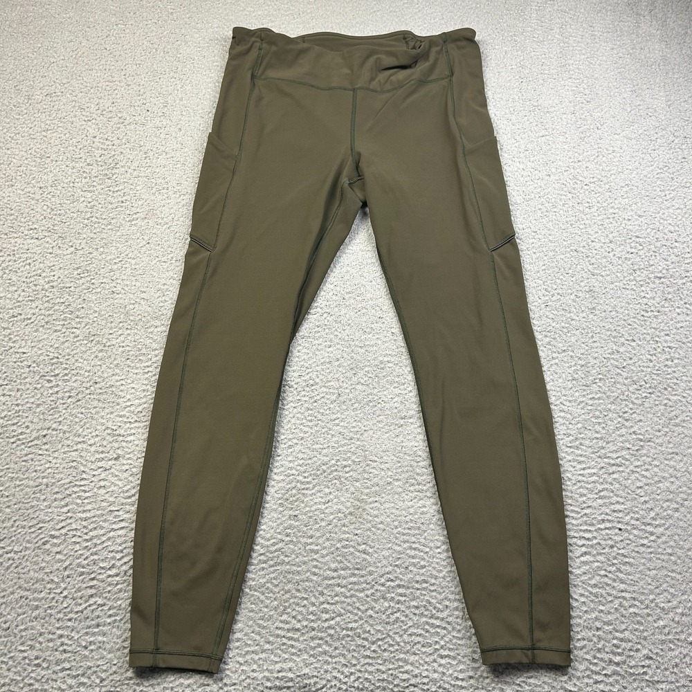 Lululemon Leggings Womens 12 Speed Up Tight 28" Green Luxtreme Running Pockets